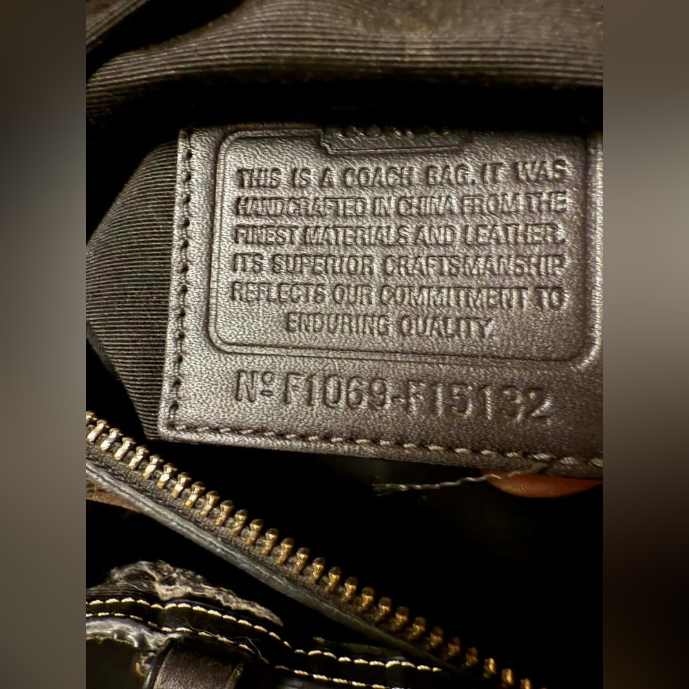 Coach Brown Signature Pattern Handbag - Picture 6 of 7